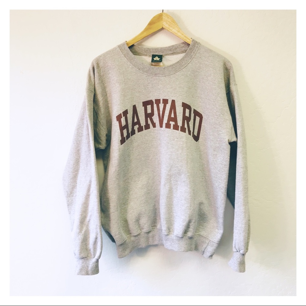 Vintage Harvard Grey Crewneck Sweatshirt Ivysport